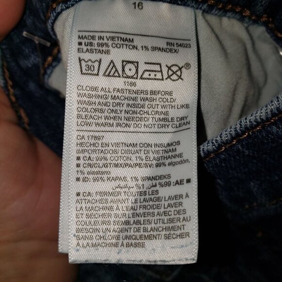 Old Navy Mid-Rise Boyfriend Womens Jeans Size 16 Blue Denim Raw Hem Pre-Owned - Picture 5 of 8